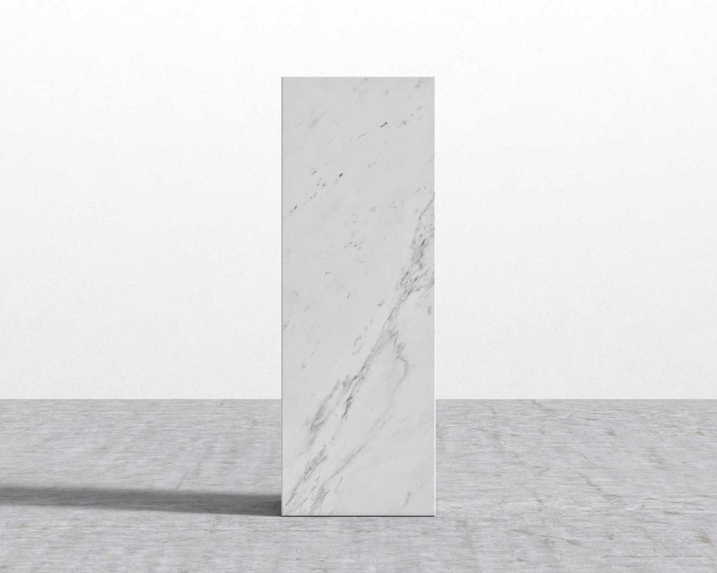 Liza Pedestal - Marble - Large, White Carrara Marble