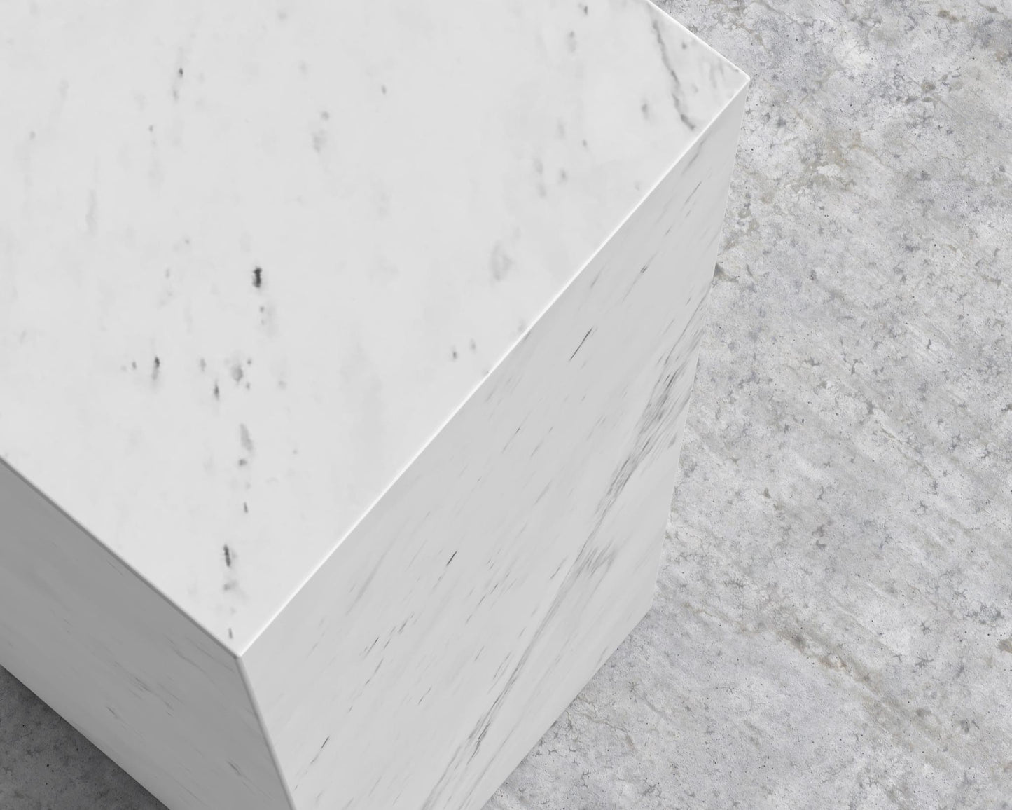 Liza Pedestal - Marble - Large, White Carrara Marble