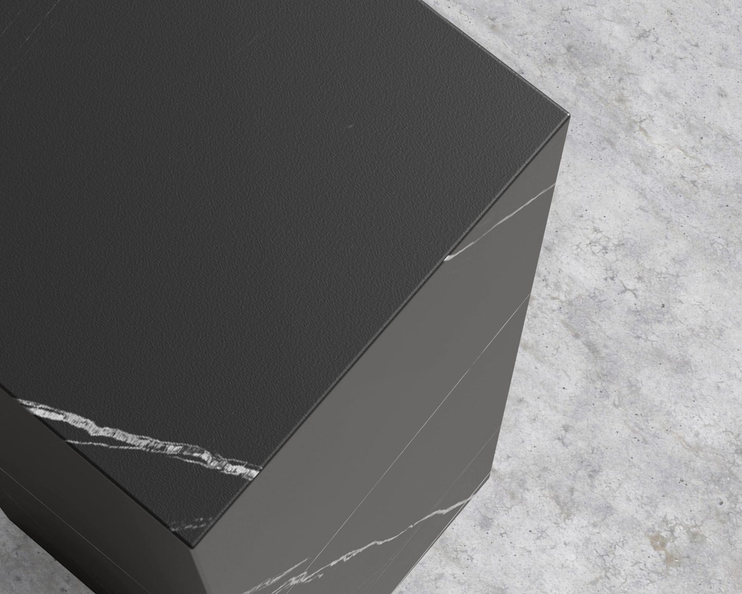 Liza Pedestal - Ceramic - Large, Black Pietra Ceramic