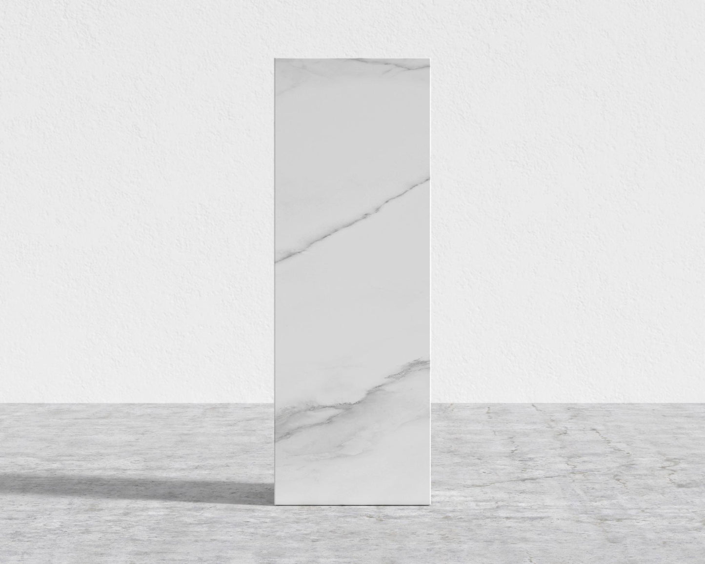 Liza Pedestal - Ceramic - Large, White Calacatta Ceramic