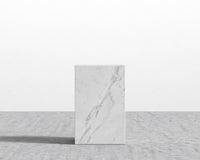 Liza Side Table - Marble - White Carrara Marble
