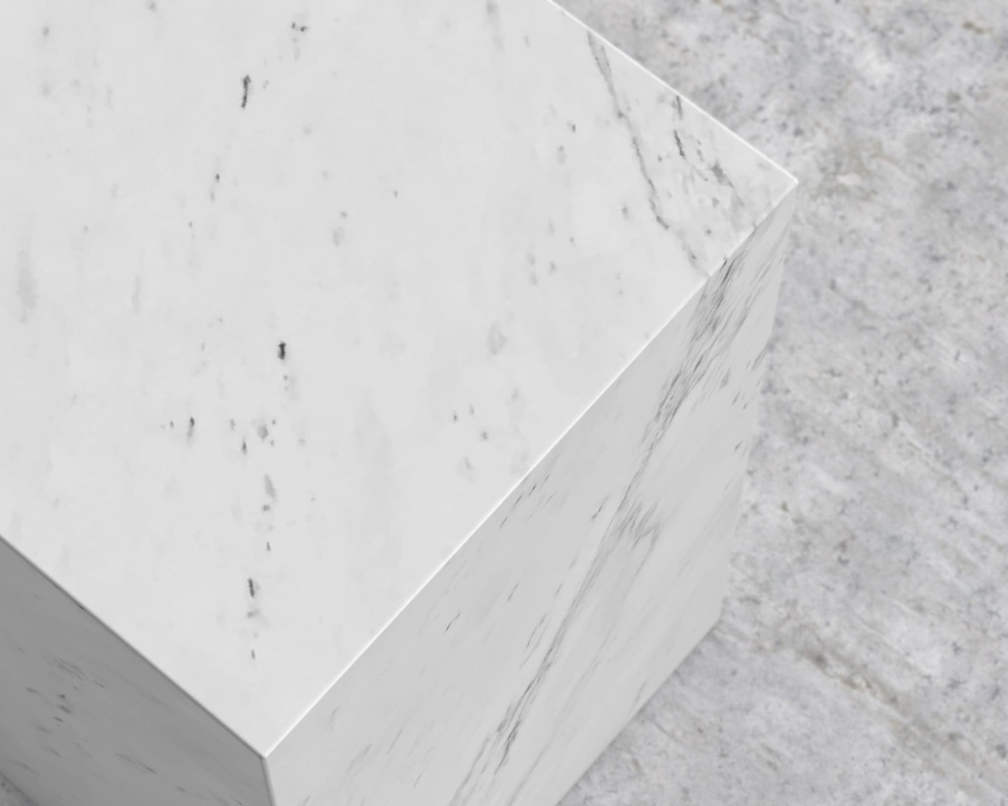 Liza Side Table - Marble - White Carrara Marble