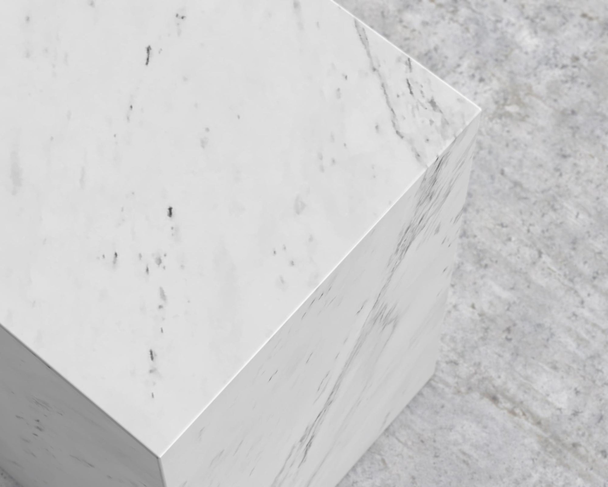 Liza Side Table - Marble - White Carrara Marble