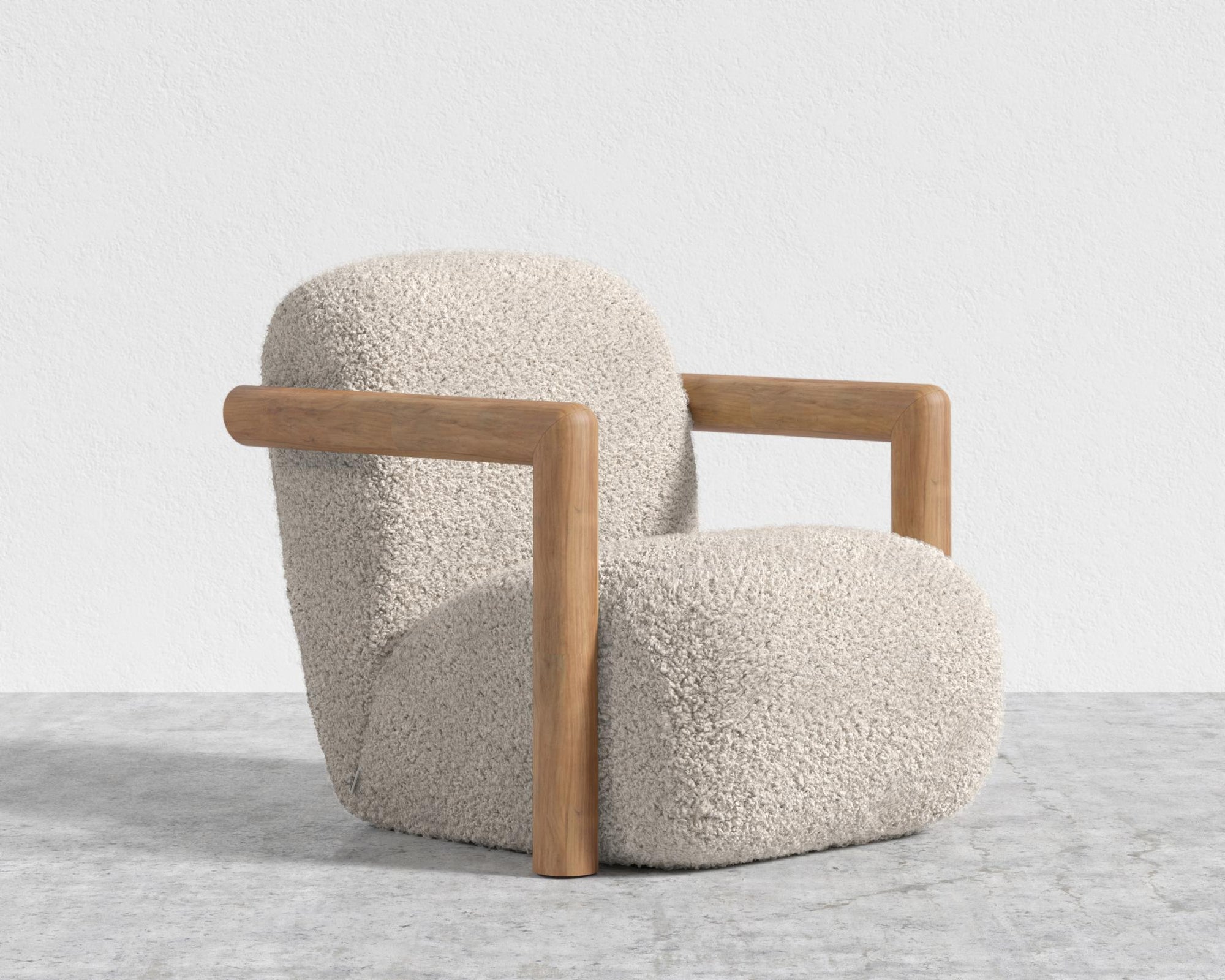 Loreto Lounge Chair - Shearling - Almond