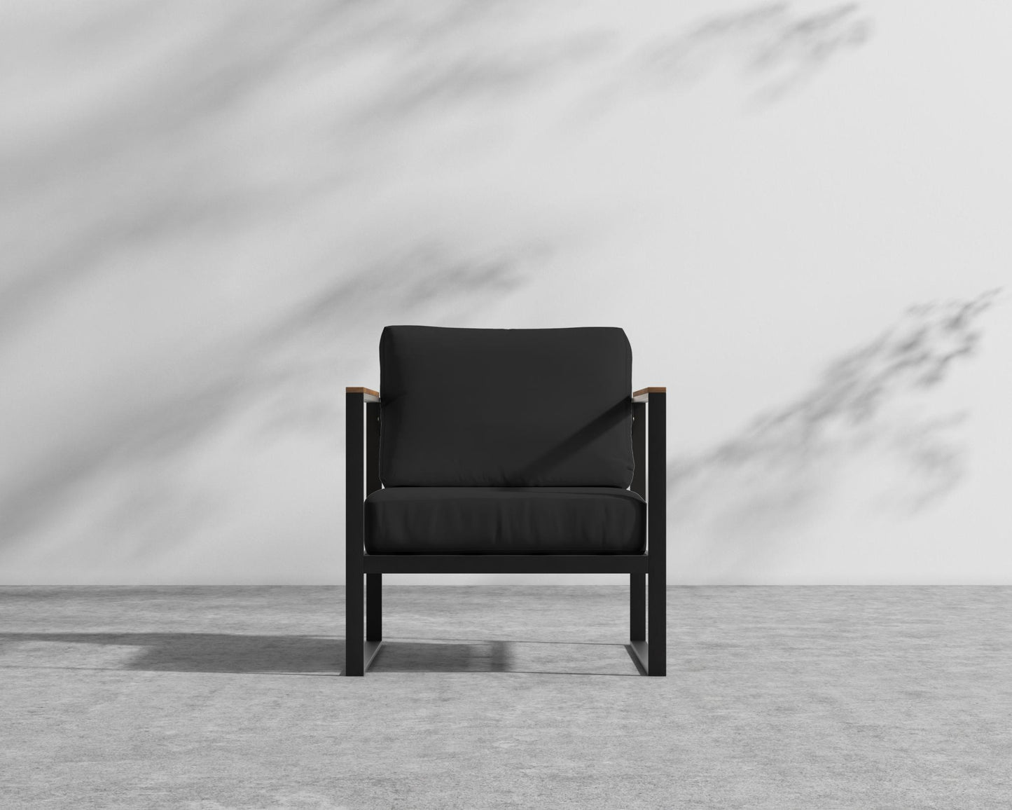 Louis Outdoor Armchair - Black - Louis, Outdoor Fabric - Arcadia