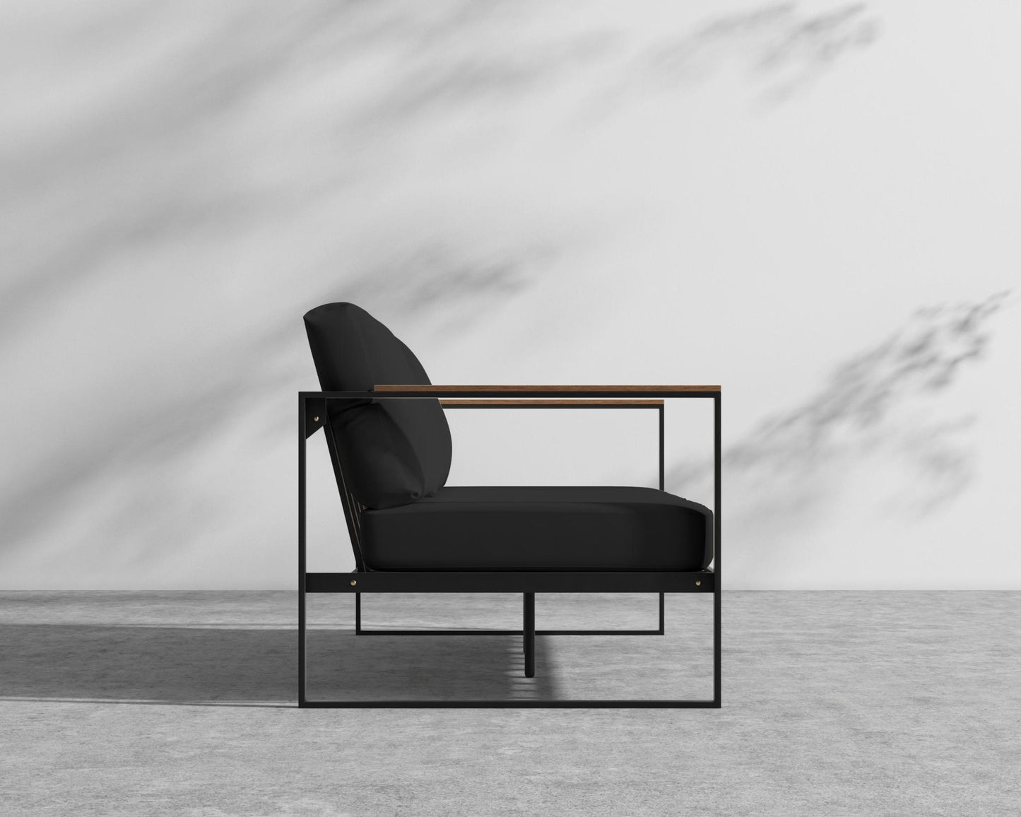 Louis Outdoor Sofa - Black - Louis, Outdoor Fabric - Arcadia