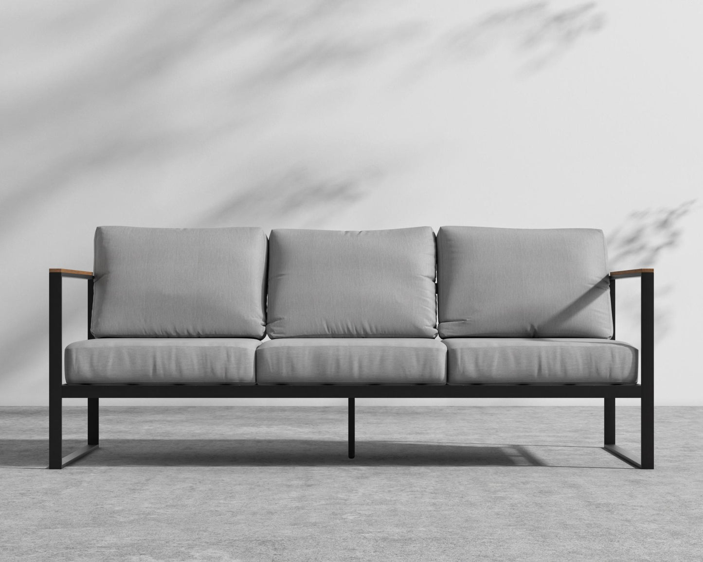 Louis Outdoor Sofa - Black - Louis, Outdoor Fabric - Encino