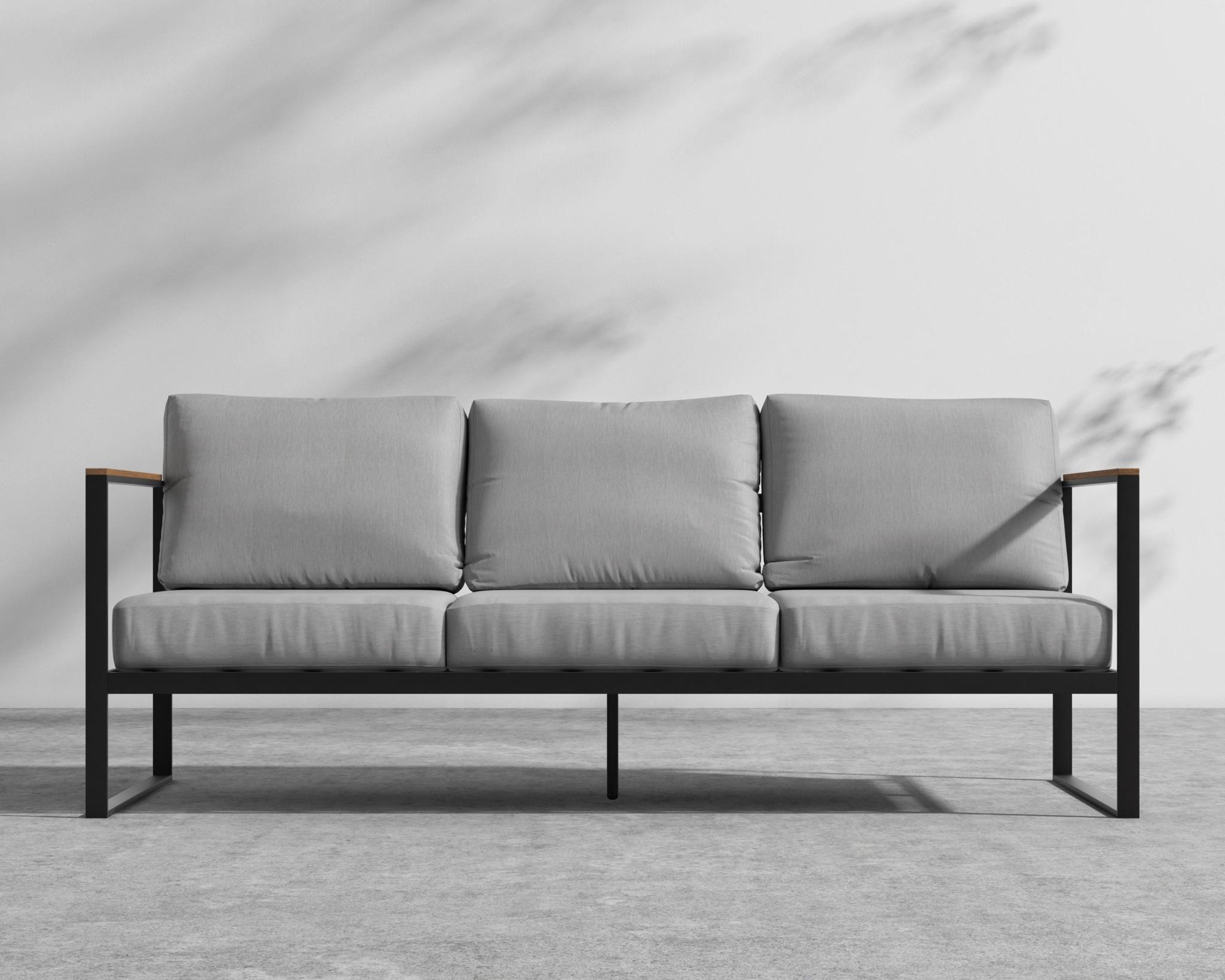 Louis Outdoor Sofa - Black - Louis, Outdoor Fabric - Encino