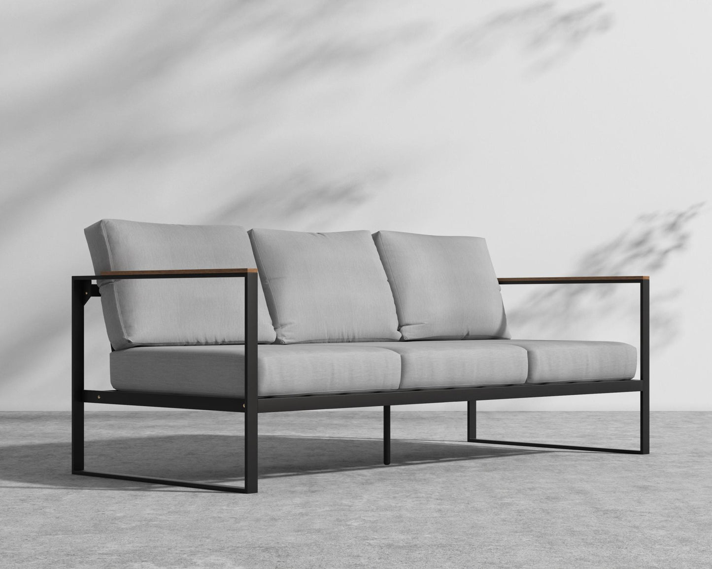 Louis Outdoor Sofa - Black - Louis, Outdoor Fabric - Encino