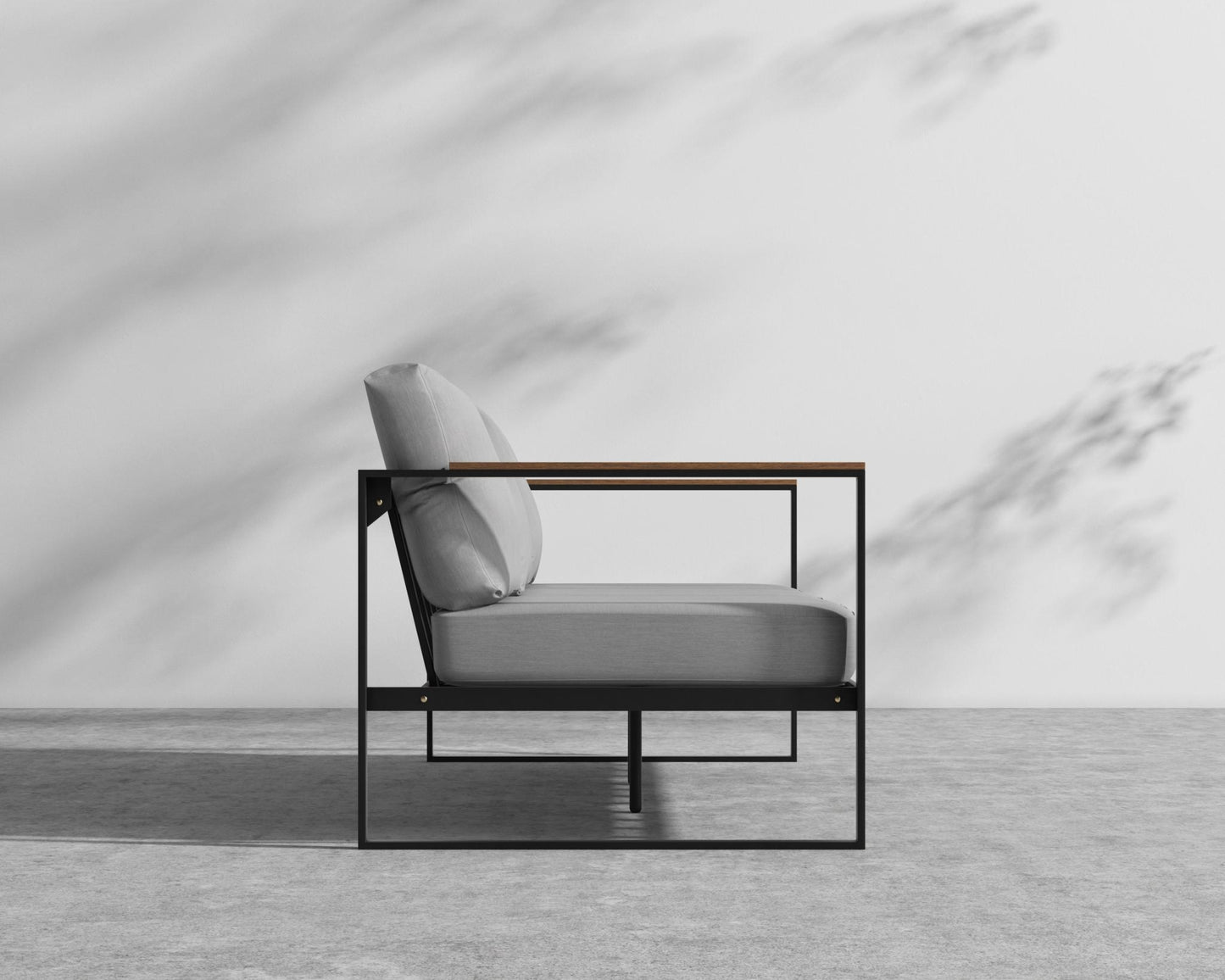 Louis Outdoor Sofa - Black - Louis, Outdoor Fabric - Encino