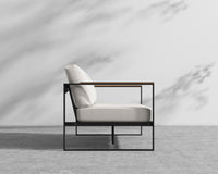 Louis Outdoor Sofa - Black - Louis, Outdoor Fabric - Palisades