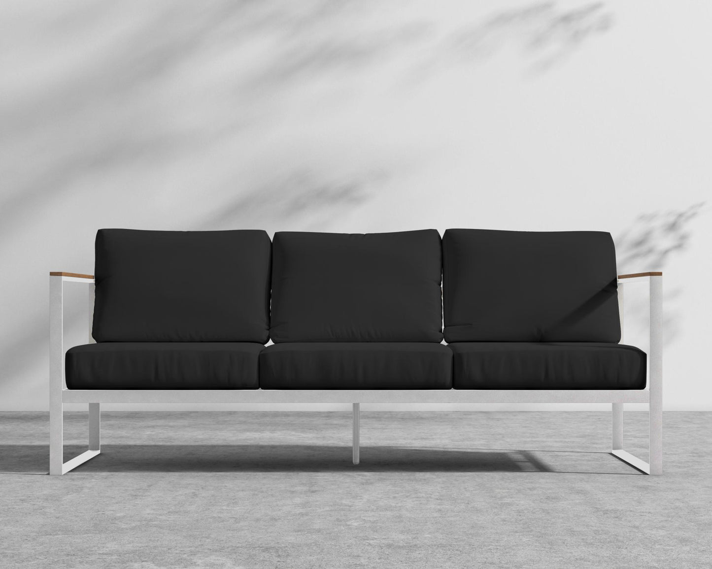 Louis Outdoor Sofa - Black - Louis, Outdoor Fabric - Arcadia