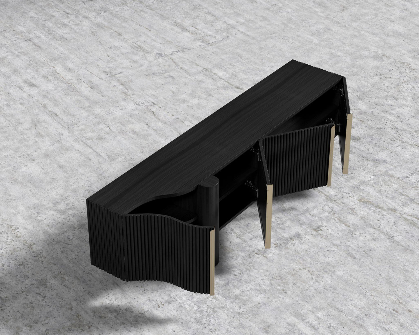 Magnus TV Console - Black Oak Veneer