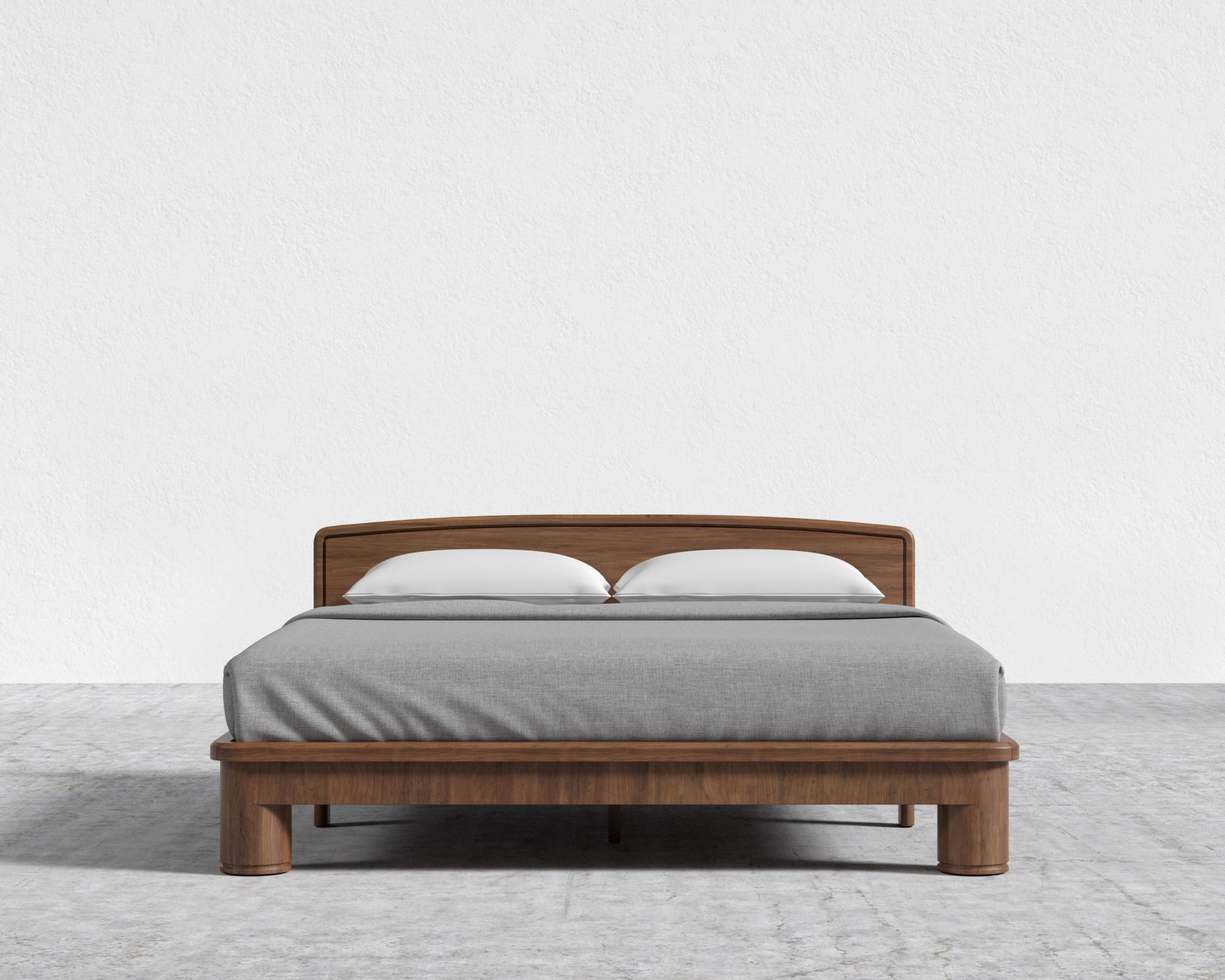 Maia Bed - Queen, Walnut Veneer