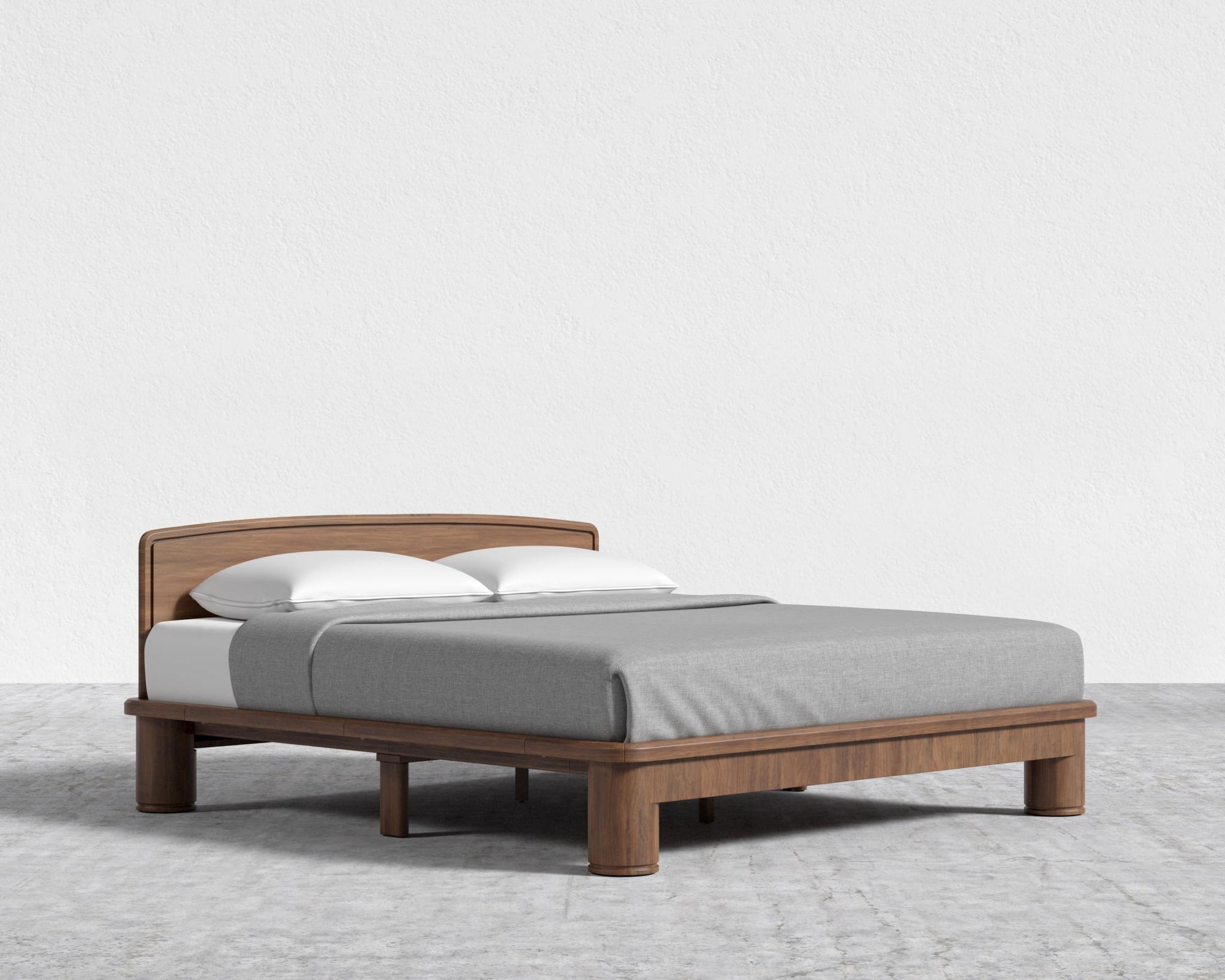 Maia Bed - Queen, Walnut Veneer