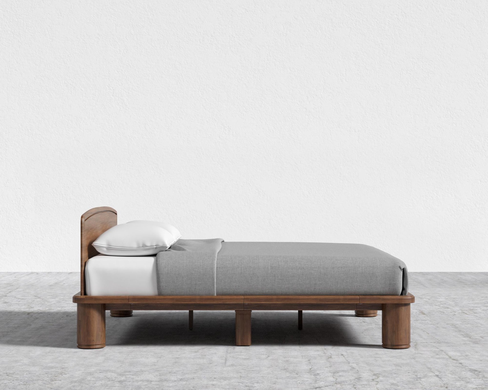 Maia Bed - Queen, Walnut Veneer