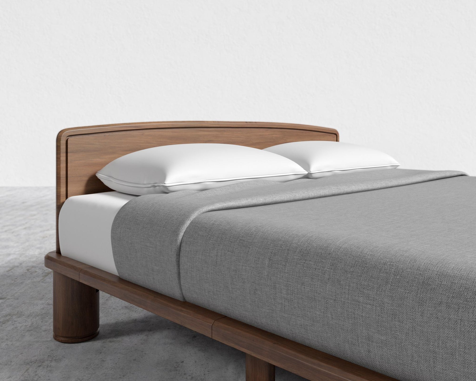 Maia Bed - Queen, Walnut Veneer