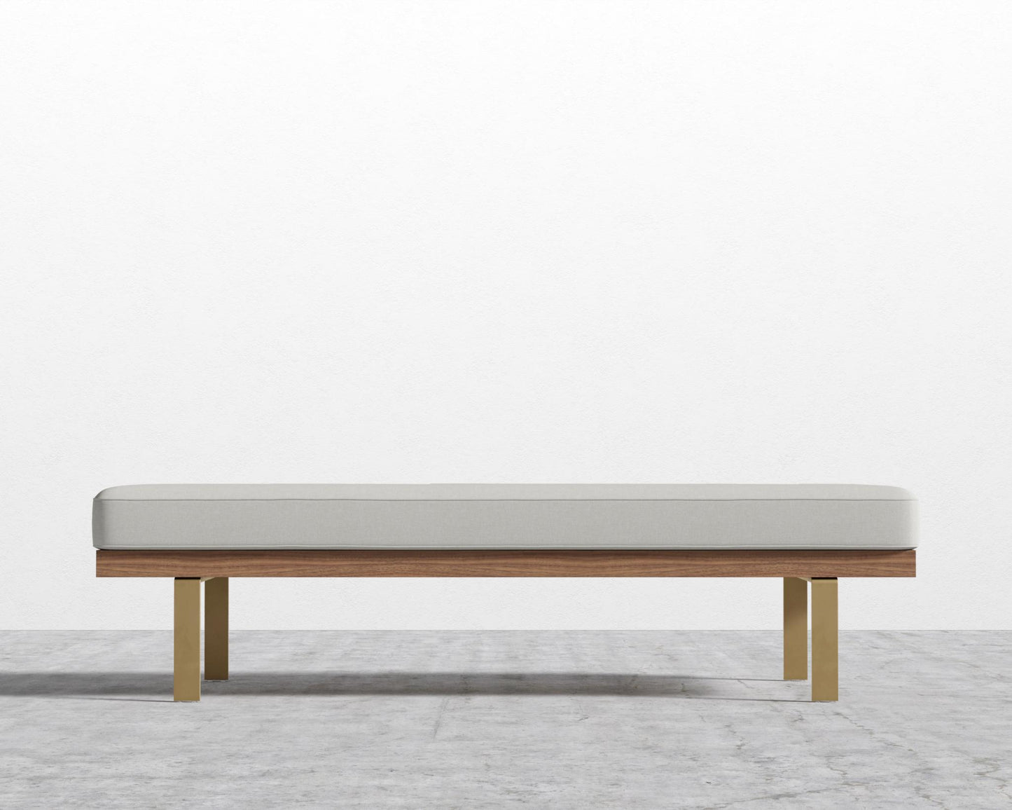 Maria Bench - Maria Brushed Brass, Modern Felt - Alesund