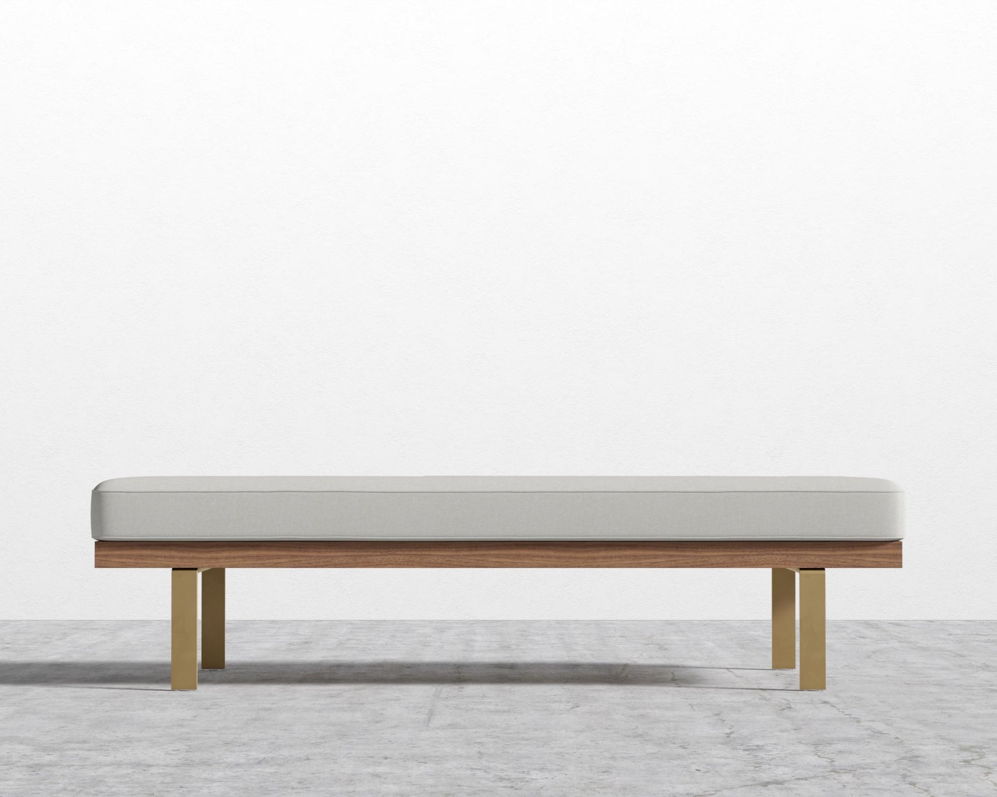 Maria Bench - Maria Brushed Brass, Modern Felt - Alesund