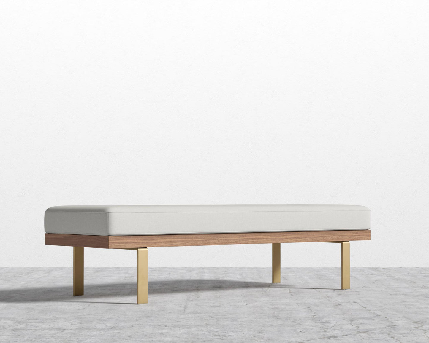 Maria Bench - Maria Brushed Brass, Modern Felt - Alesund