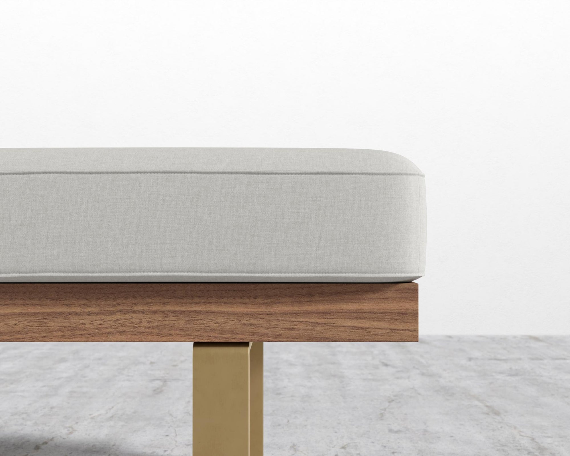 Maria Bench - Maria Brushed Brass, Modern Felt - Alesund