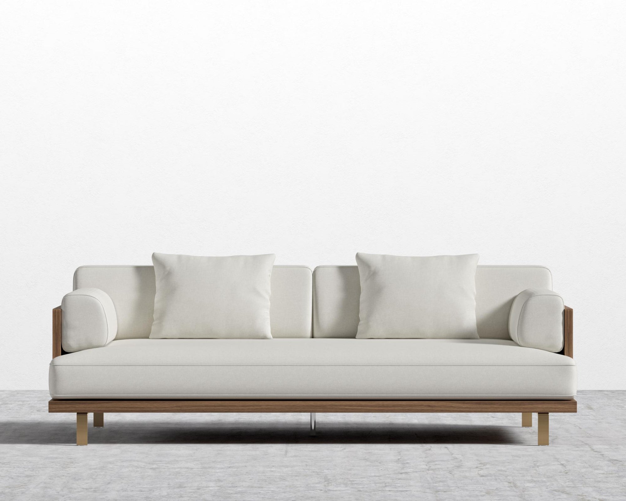 Maria Sofa - Maria Brushed Brass, Modern Felt - Alesund