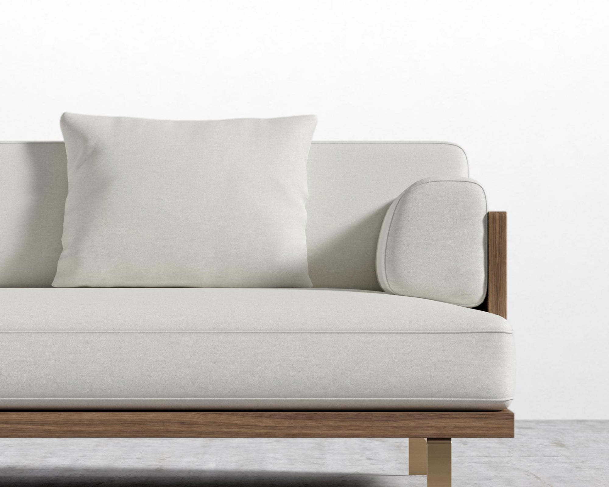 Maria Sofa - Maria Brushed Brass, Modern Felt - Alesund