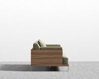 Maria Sofa - Maria Brushed Brass, Maria Signature Plush Velvet - Olive Green