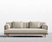 Maria Sofa - Maria Brushed Brass, Maria Signature Plush Velvet - Warm Taupe