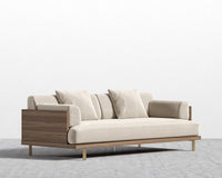 Maria Sofa - Maria Brushed Brass, Maria Signature Plush Velvet - Warm Taupe