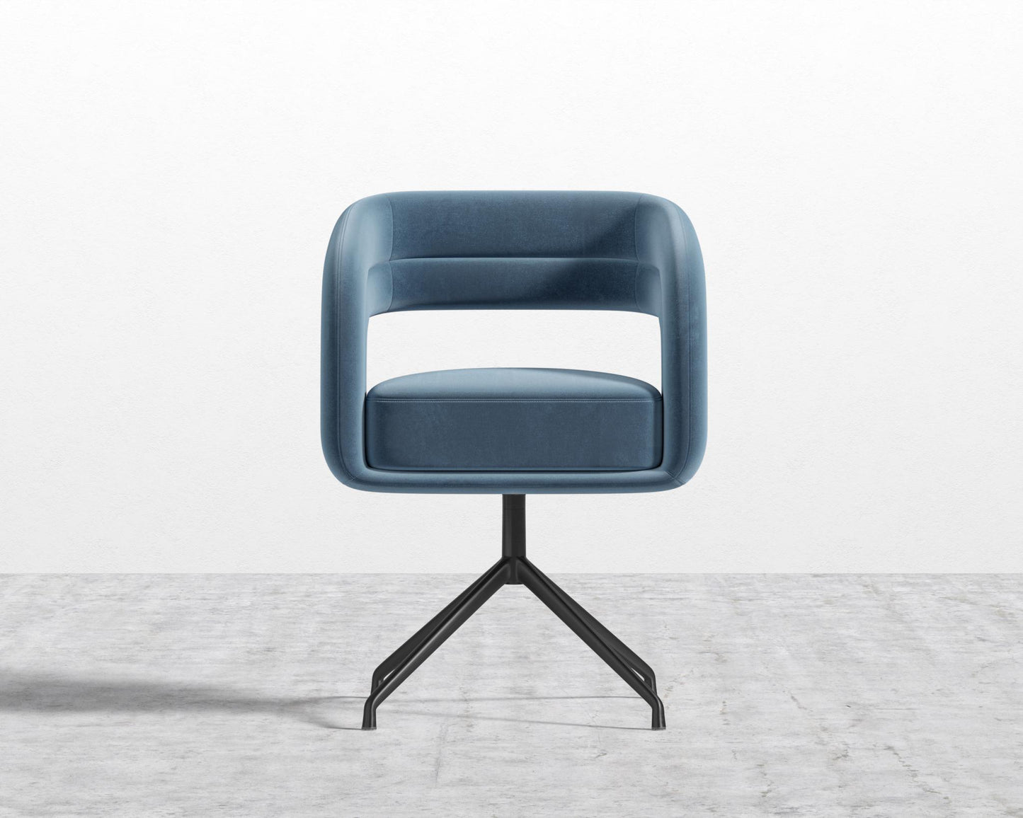 Mia Dining Chair - Black, Glides, Plush Velvet - Solstice