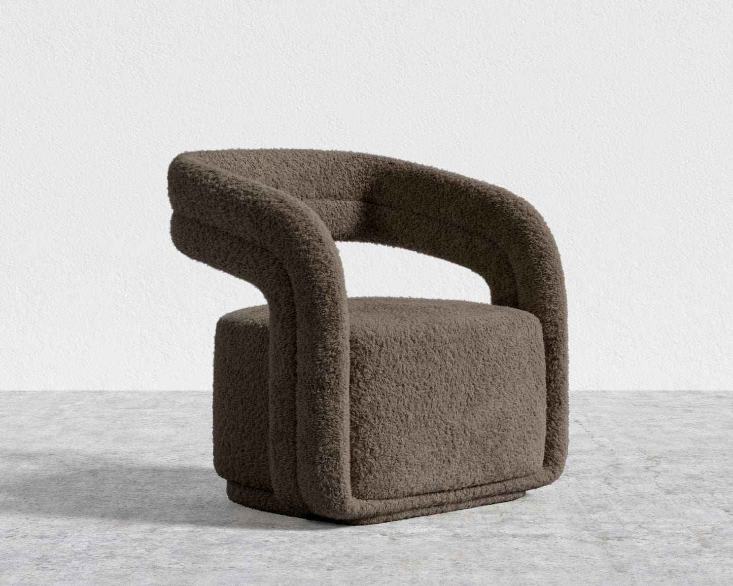 Mia Lounge Chair - Shearling - Espresso