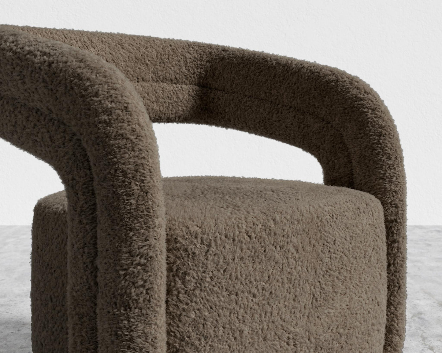 Mia Lounge Chair - Shearling - Espresso