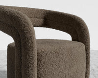 Mia Lounge Chair - Shearling - Espresso