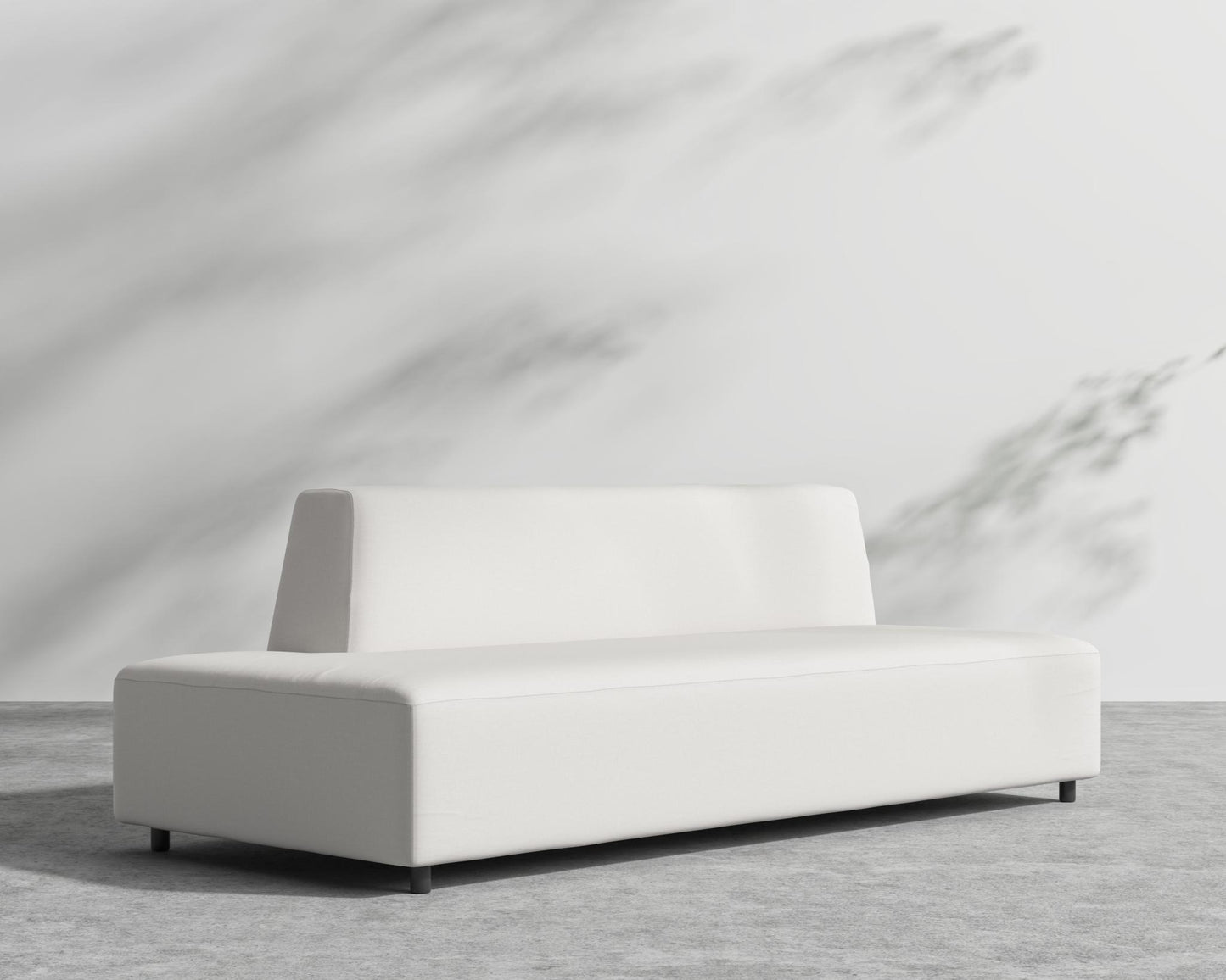 Mika Outdoor Armless Open Left 3 Seater - Outdoor Fabric - Palisades