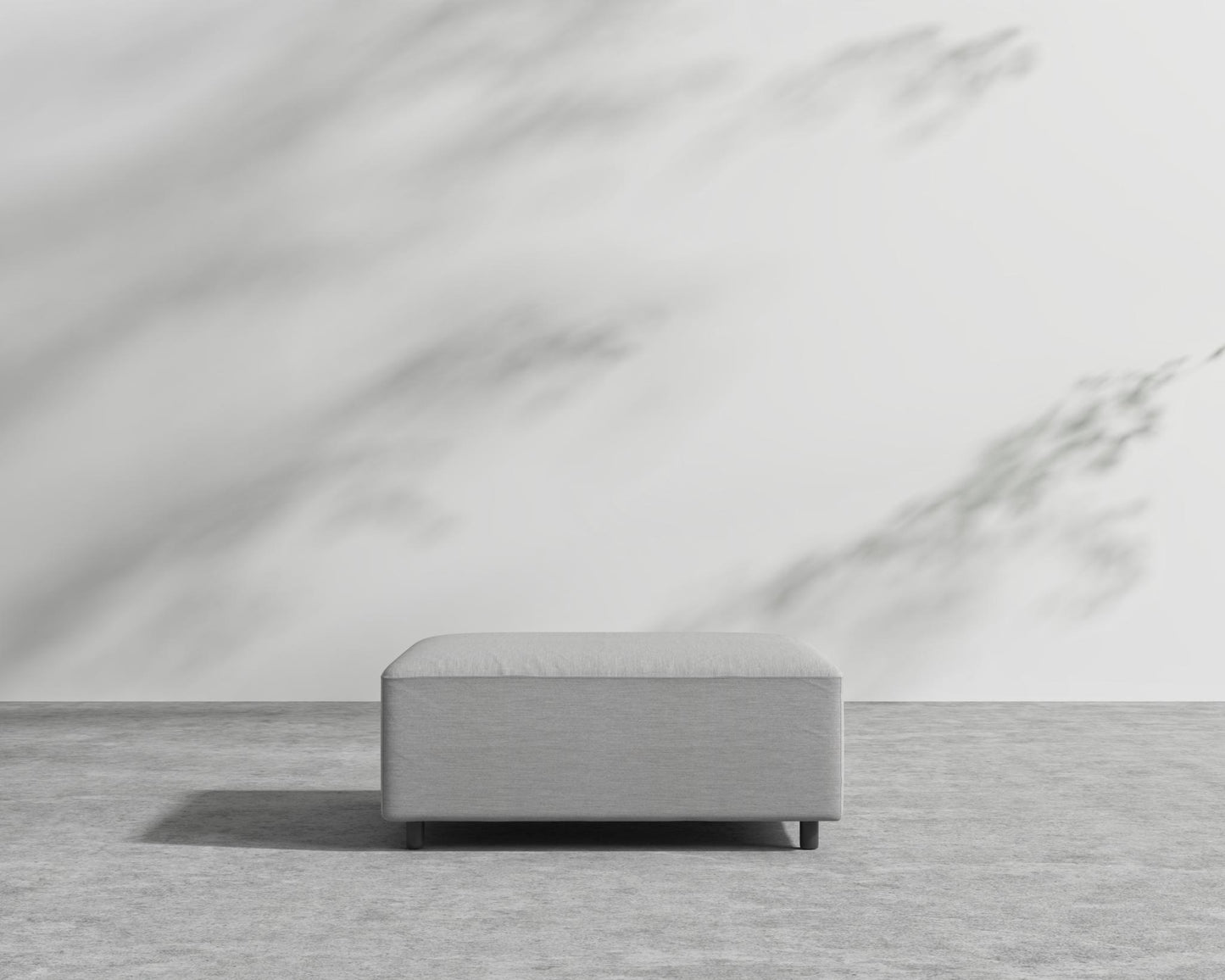 Mika Outdoor Ottoman - Outdoor Fabric - Encino