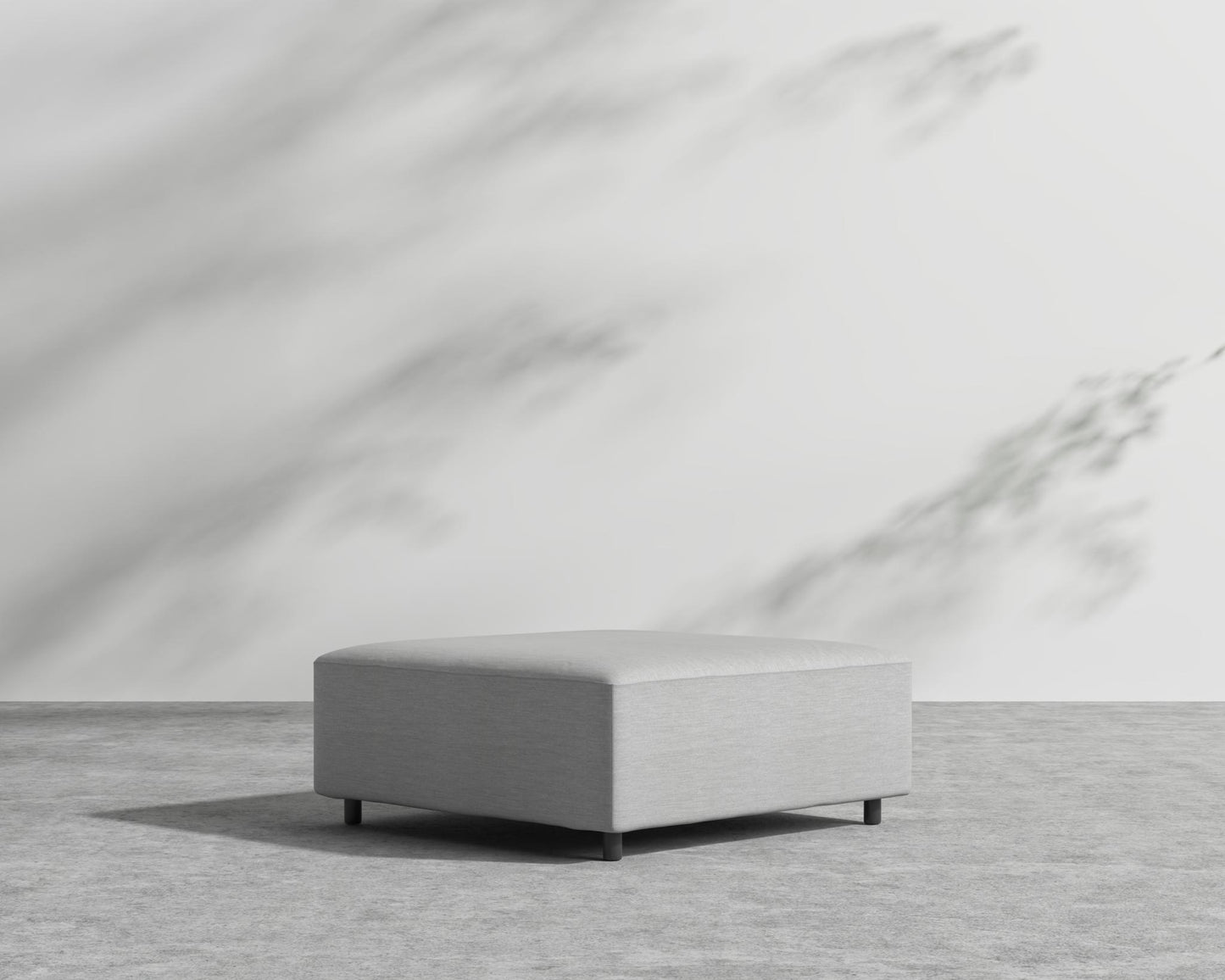 Mika Outdoor Ottoman - Outdoor Fabric - Encino