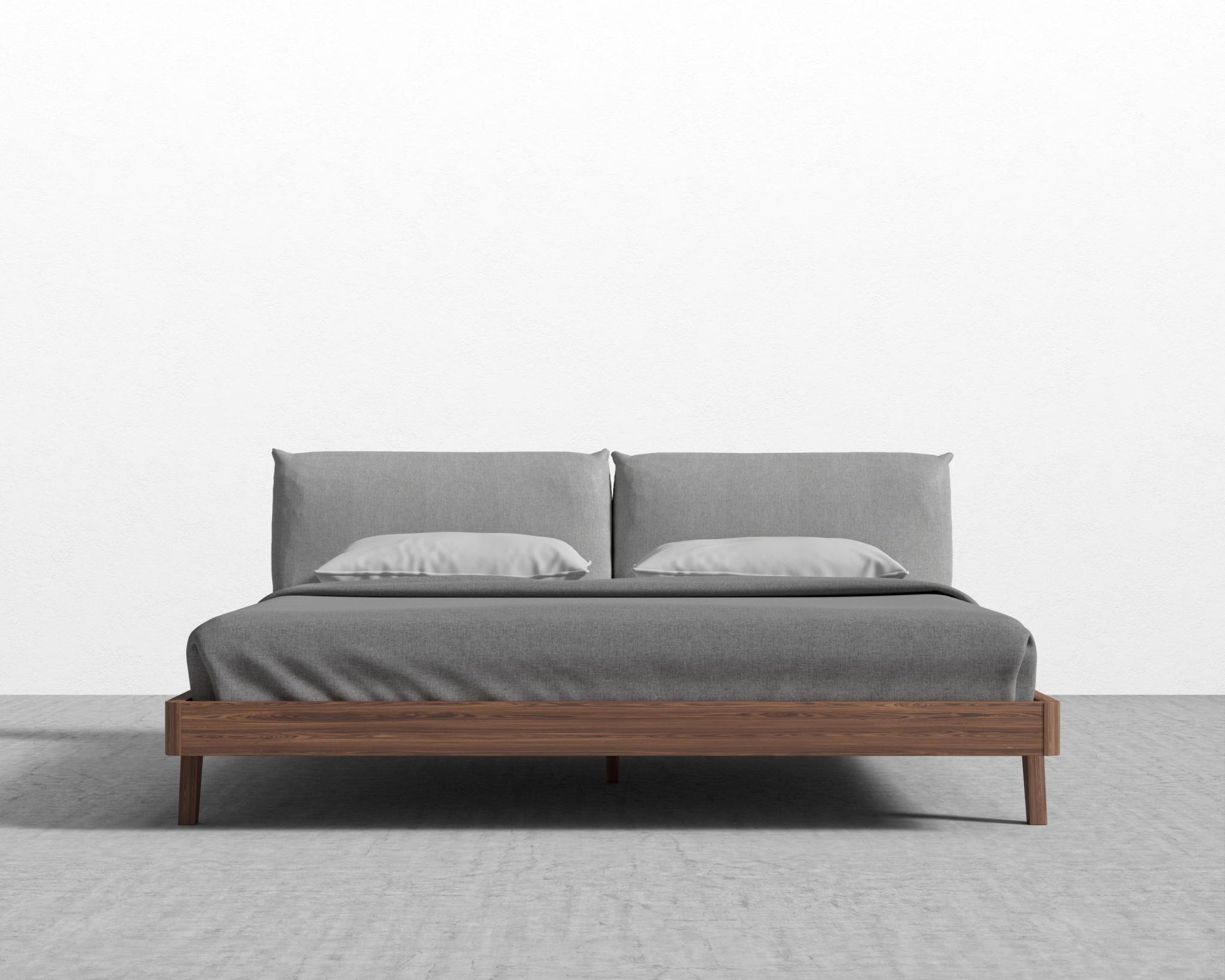 Mikkel Bed - Elm Veneer, Queen, Modern Felt - Malmo