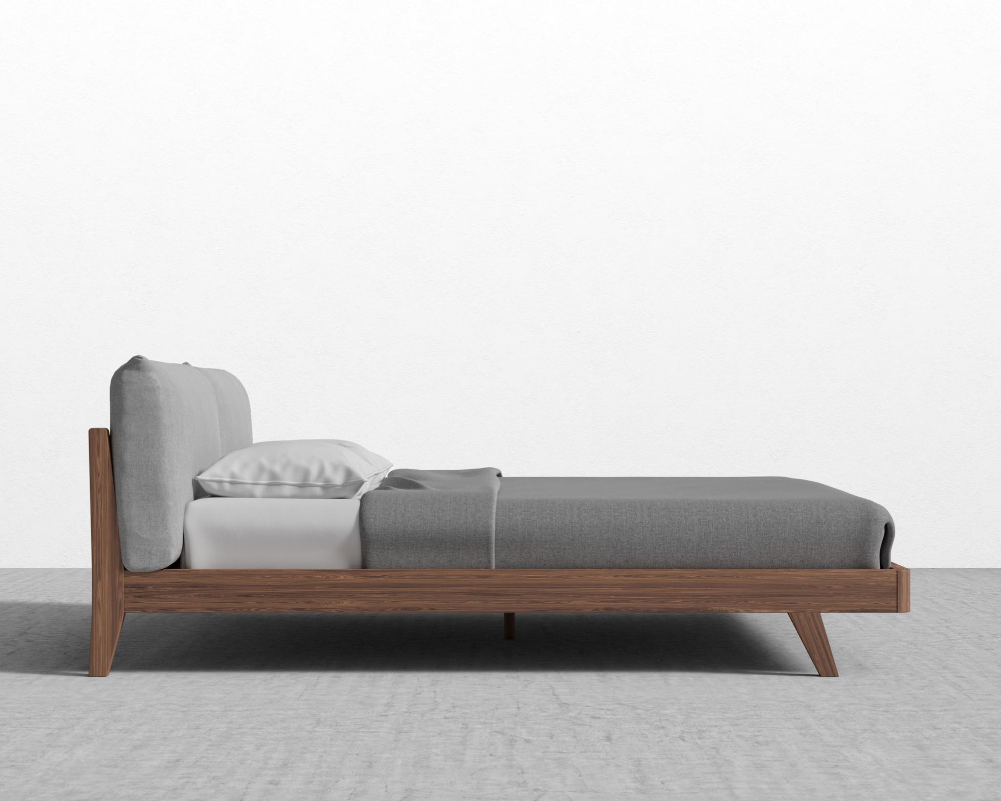 Mikkel Bed - Elm Veneer, Queen, Modern Felt - Malmo