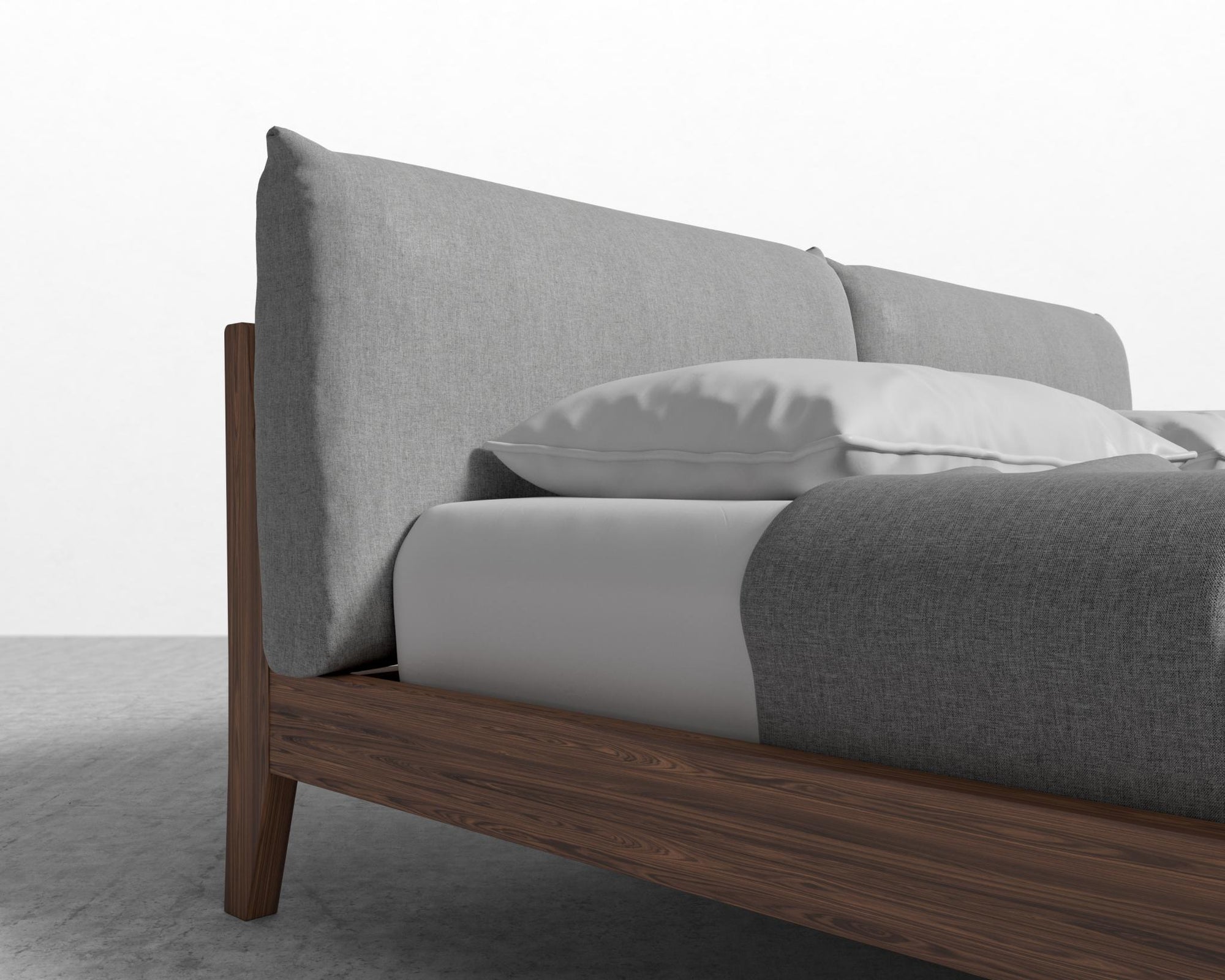 Mikkel Bed - Elm Veneer, Queen, Modern Felt - Malmo
