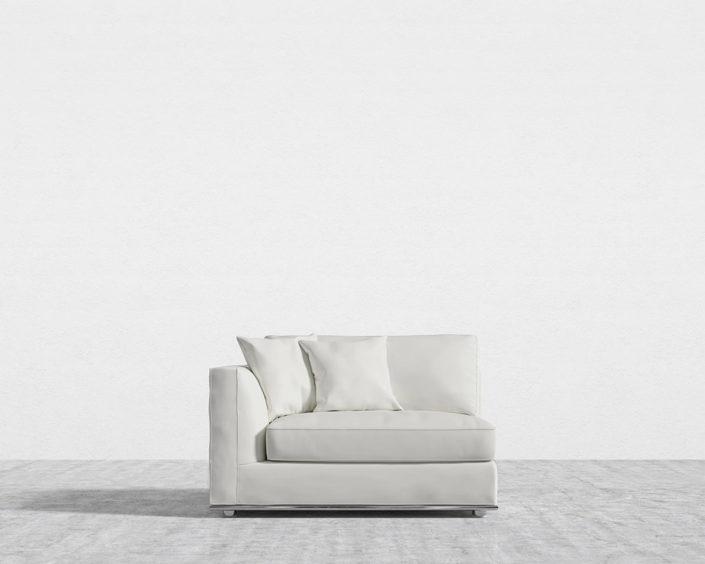 Milo 1-Seater - Left Arm - Microfiber Leather - Trento Eggshell