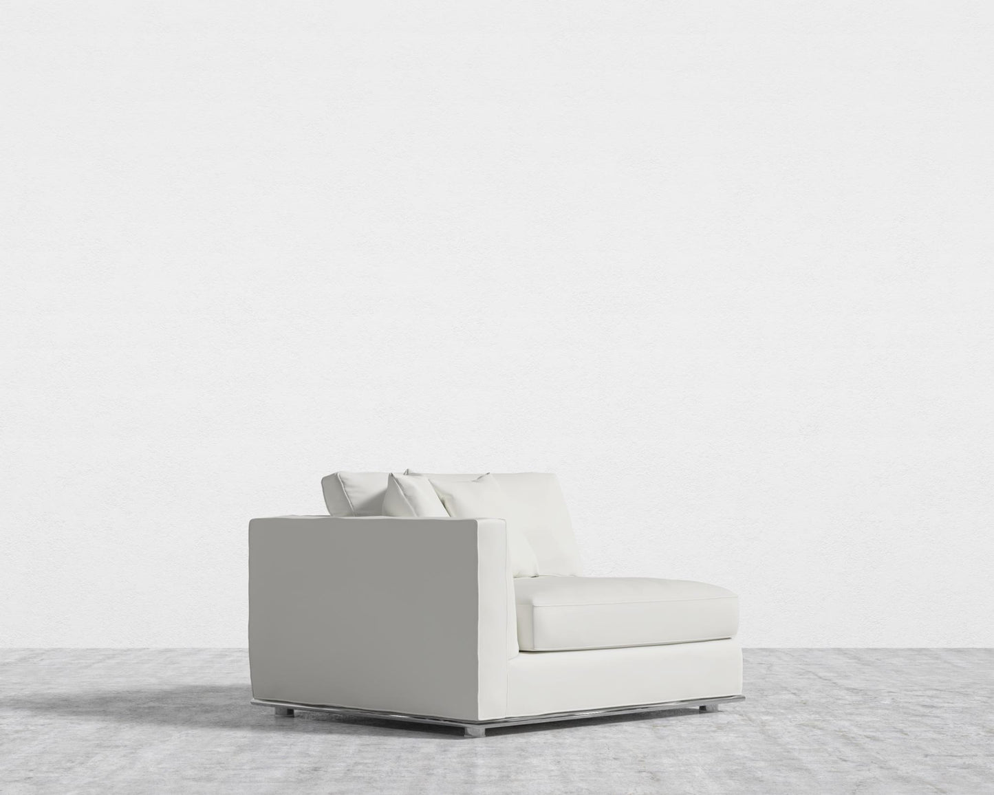 Milo 1-Seater - Left Arm - Microfiber Leather - Trento Eggshell