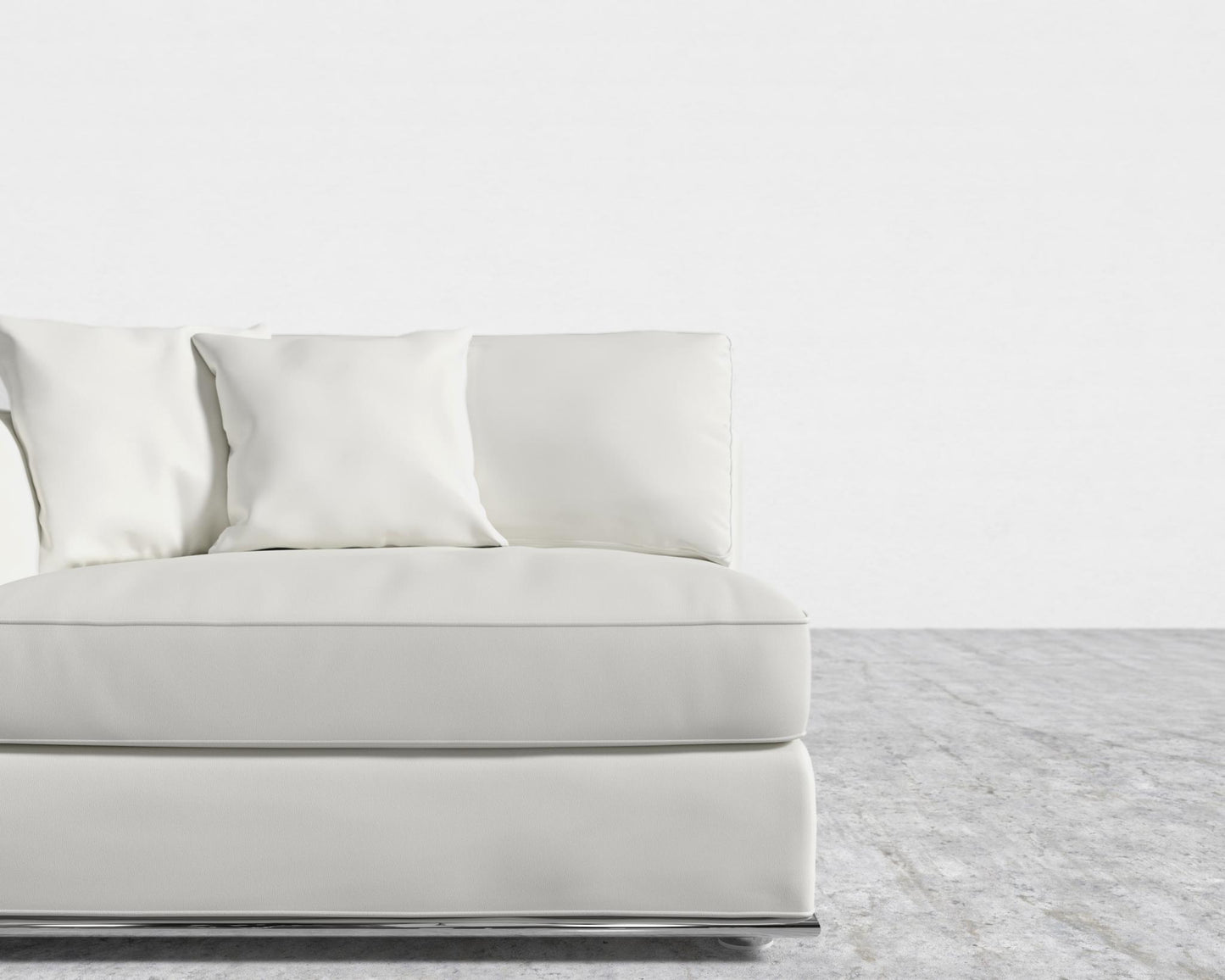 Milo 1-Seater - Left Arm - Microfiber Leather - Trento Eggshell