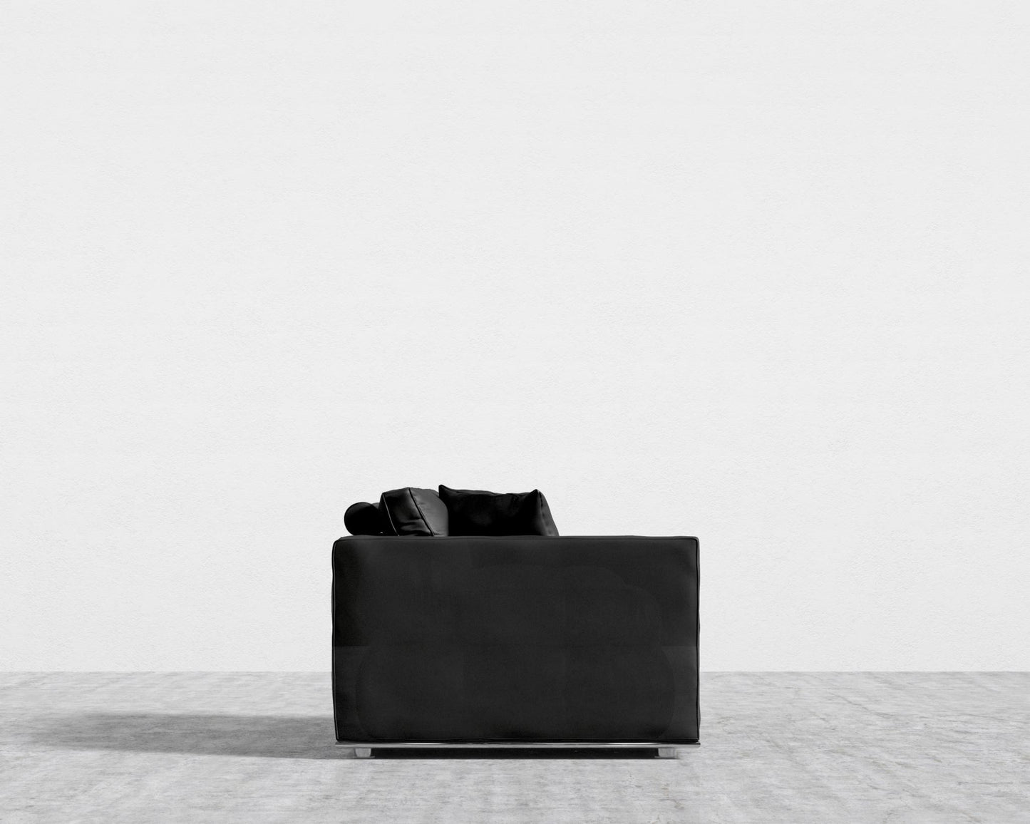 Milo 1-Seater - Left Arm - Microfiber Leather - Trento Jet Black