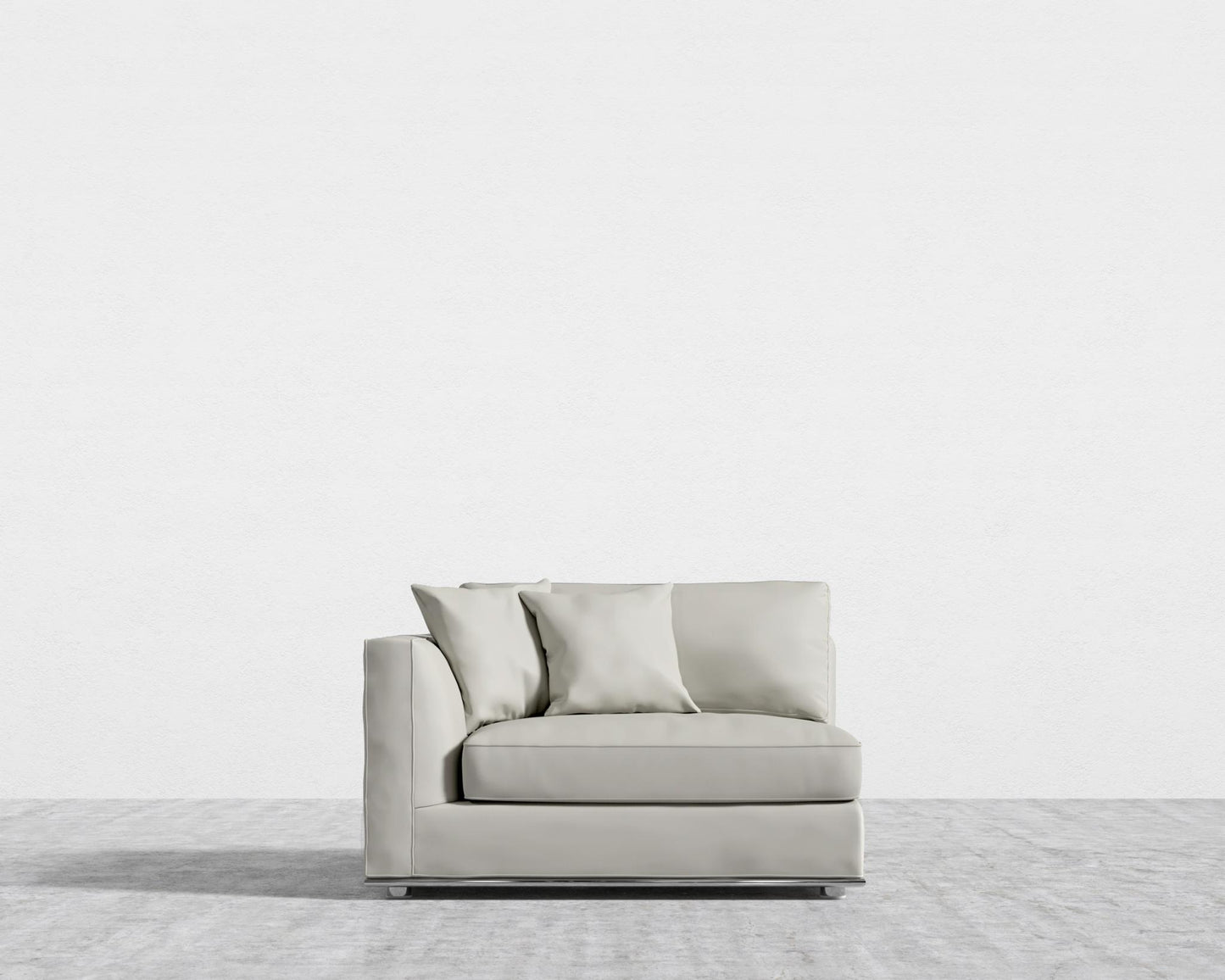 Milo 1-Seater - Left Arm - Microfiber Leather - Trento Taupe