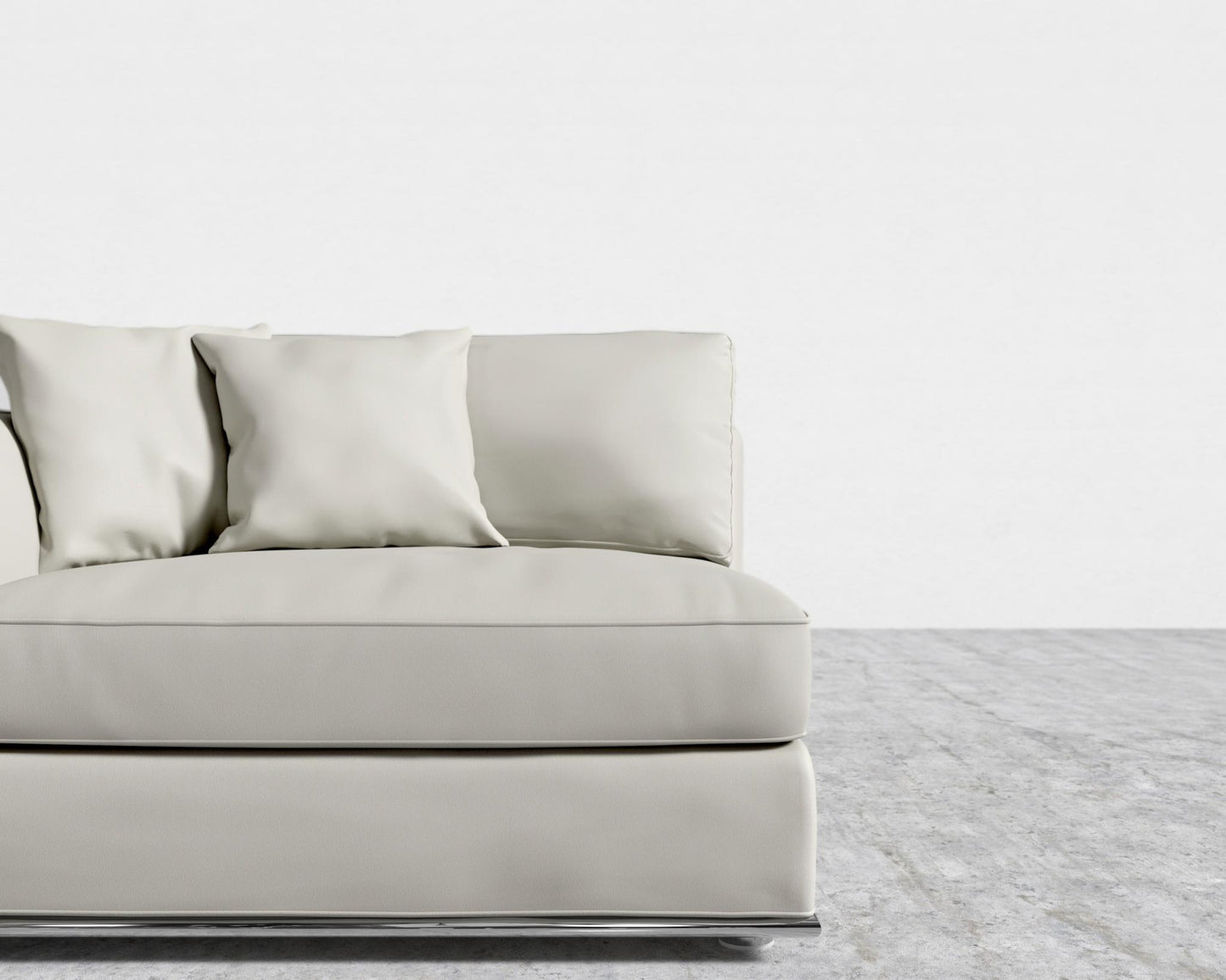 Milo 1-Seater - Left Arm - Microfiber Leather - Trento Taupe