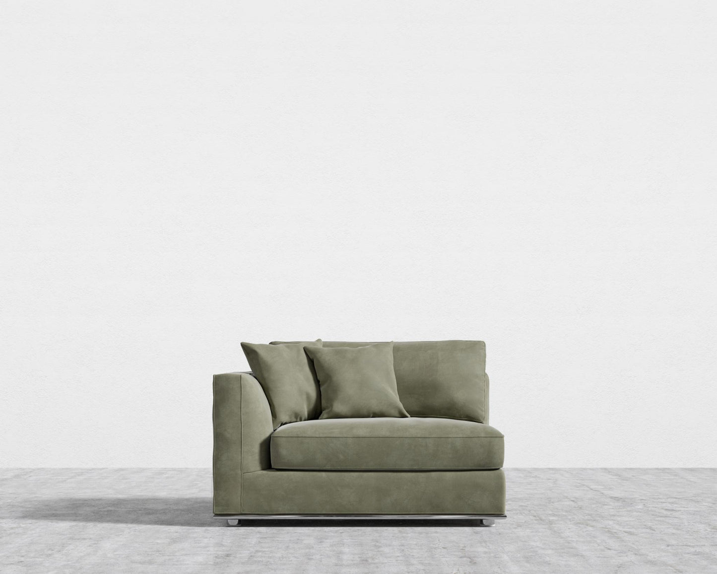 Milo 1-Seater - Left Arm - Venice Vegan Suede - Sage