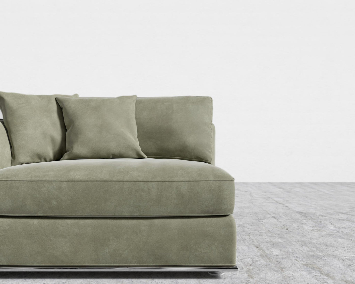 Milo 1-Seater - Left Arm - Venice Vegan Suede - Sage