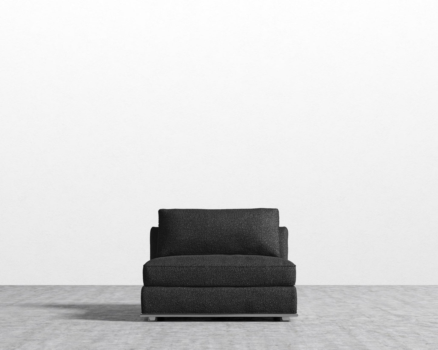 Milo 1-Seater - Armless - Chatou Bouclé - Caviar