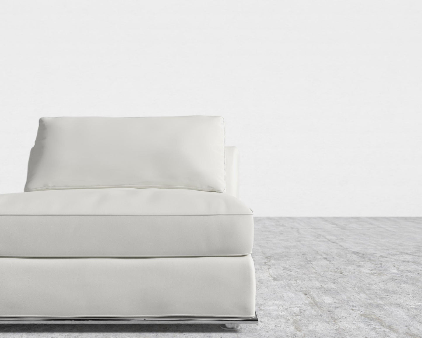 Milo 1-Seater - Armless - Microfiber Leather - Trento Eggshell